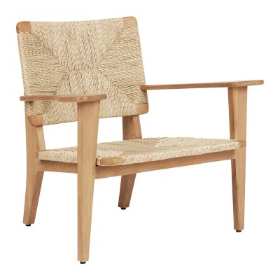 Gubi - F-Chair Lounge Chair Outdoor Natural Teak