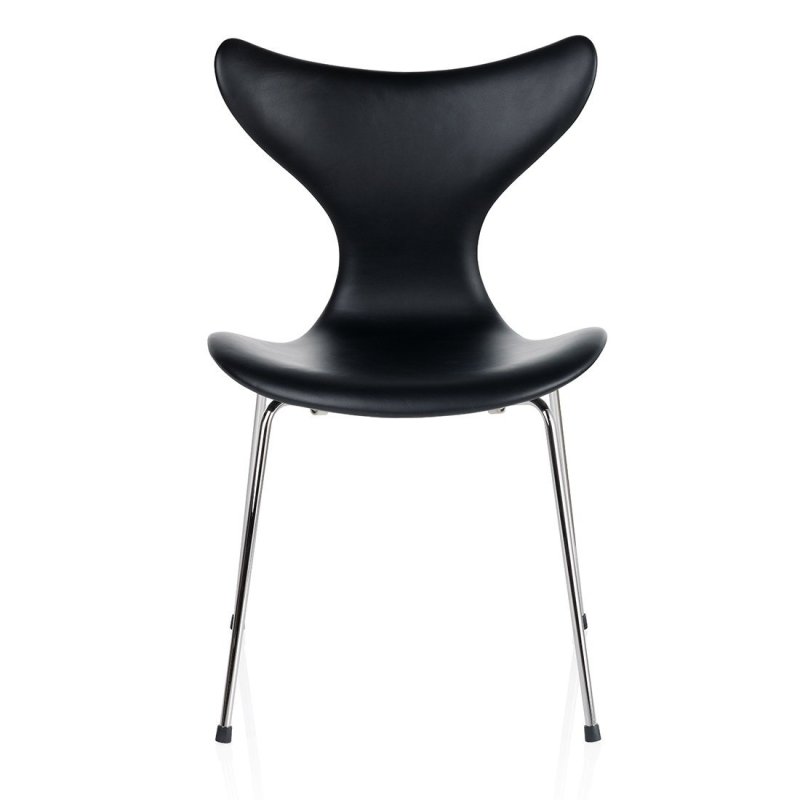Lily Stoel - Fritz Hansen Zwart Leder
