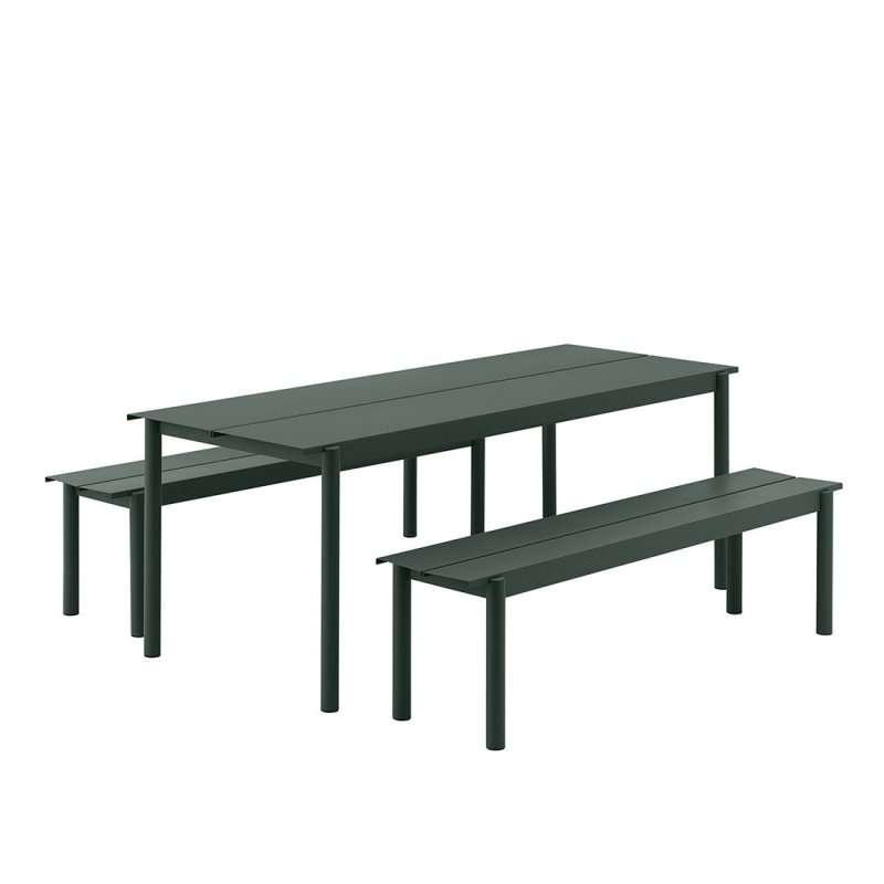 Linear Steel Bank - Muuto Groen Metaal