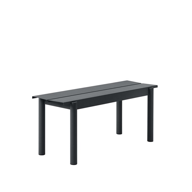 Linear Steel Bank - Muuto Zwart Metaal