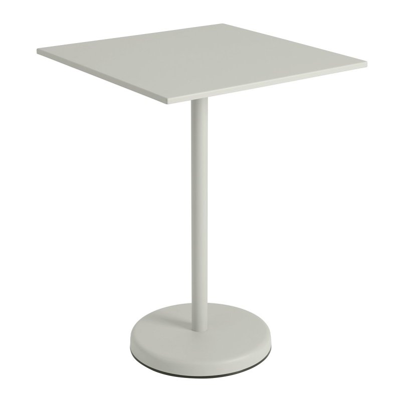 Linear Steel Bartafel Vierkant - Muuto Grijs Metaal