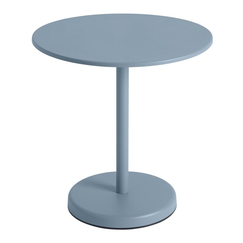 Linear Steel Café Tafel Rond - Muuto Blauw Metaal