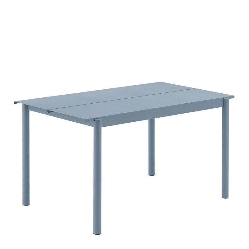 Linear Steel Tafel - Muuto Blauw Metaal