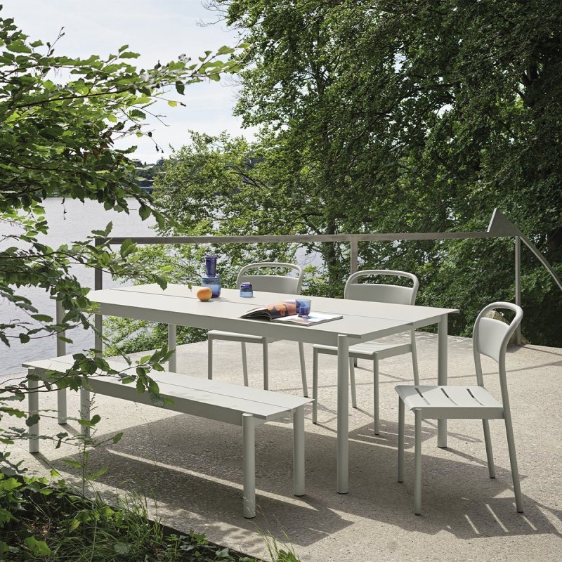 Linear Steel Tafel - Muuto Grijs Metaal