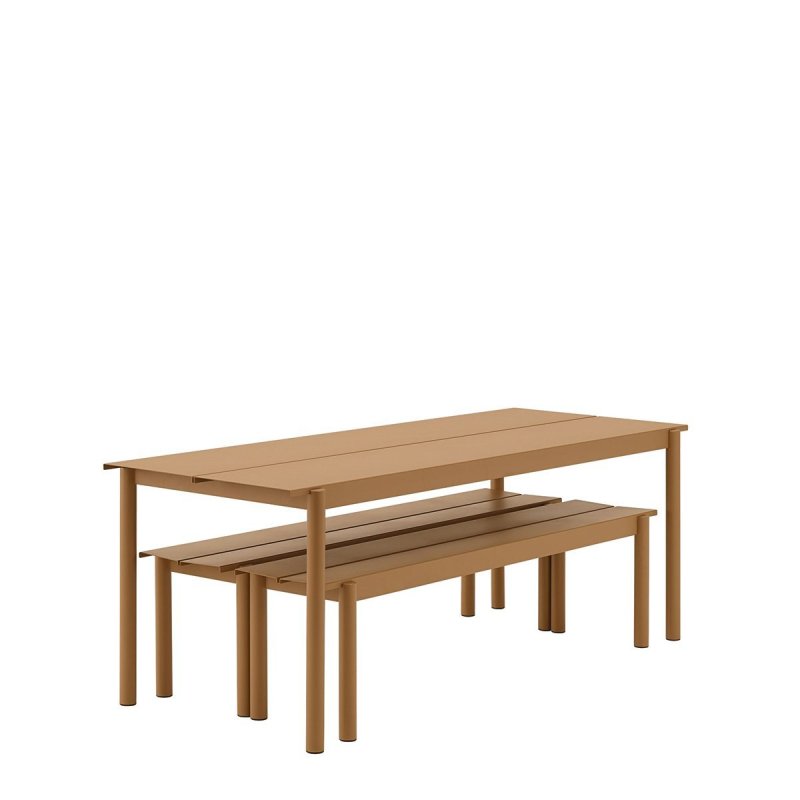Linear Steel Tafel - Muuto Oranje Metaal