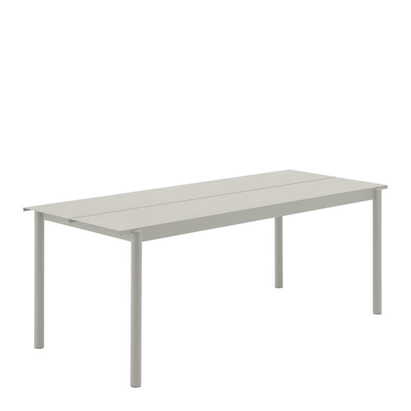 Linear Steel Tafel - Muuto Zilver Metaal