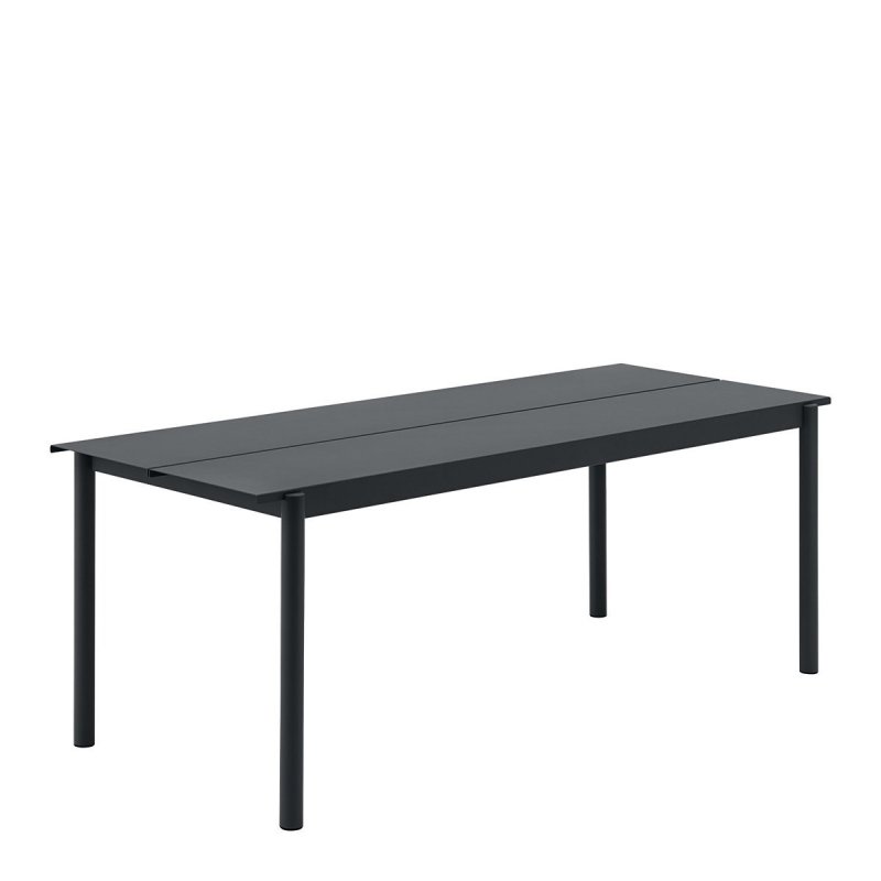 Linear Steel Tafel - Muuto Zwart Metaal