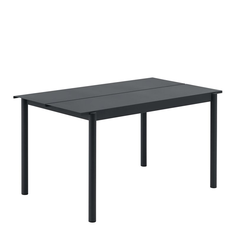 Linear Steel Tafel - Muuto Zwart Metaal