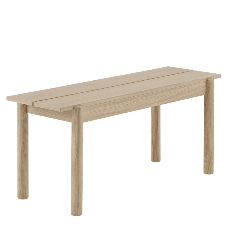 Linear Wood Bank - Muuto Bruin Hout