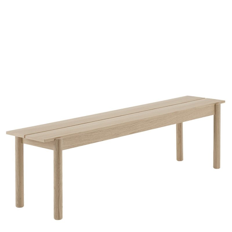 Linear Wood Bank - Muuto Creme Hout