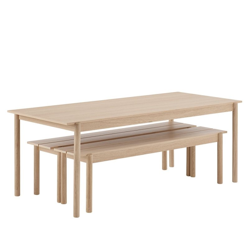 Linear Wood Eettafel - Muuto Bruin Hout