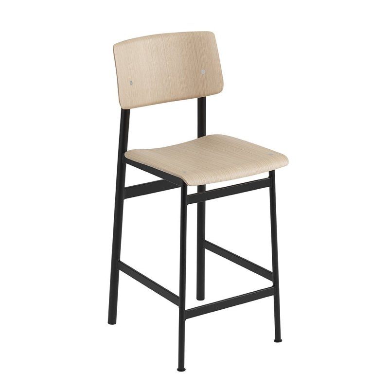 Loft Barkruk - 65 cm. - Muuto Zwart Hout