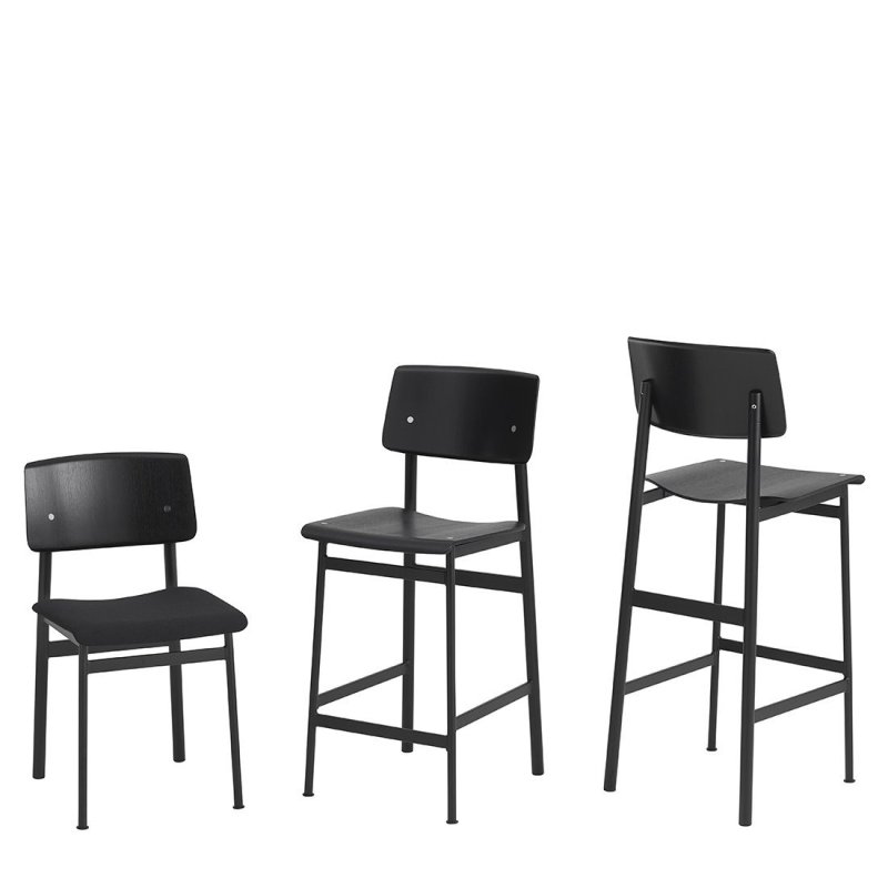 Loft Barkruk - 75 cm. - Muuto Zwart Hout
