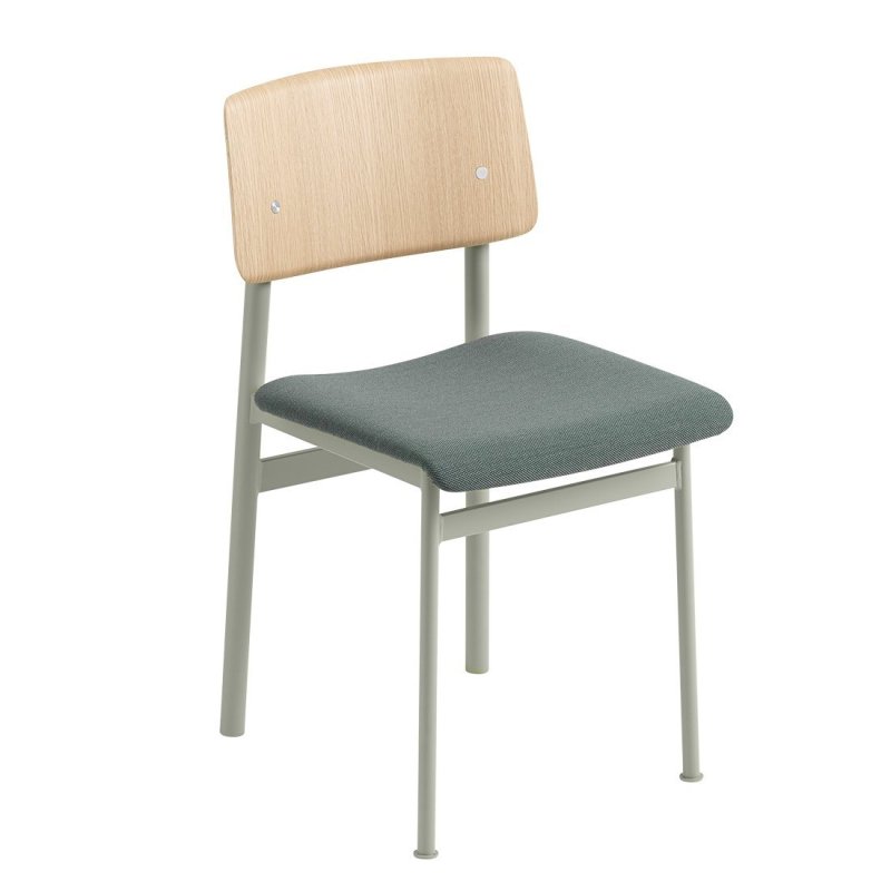 Loft Stoel Gestoffeerd - Muuto Groen Stof
