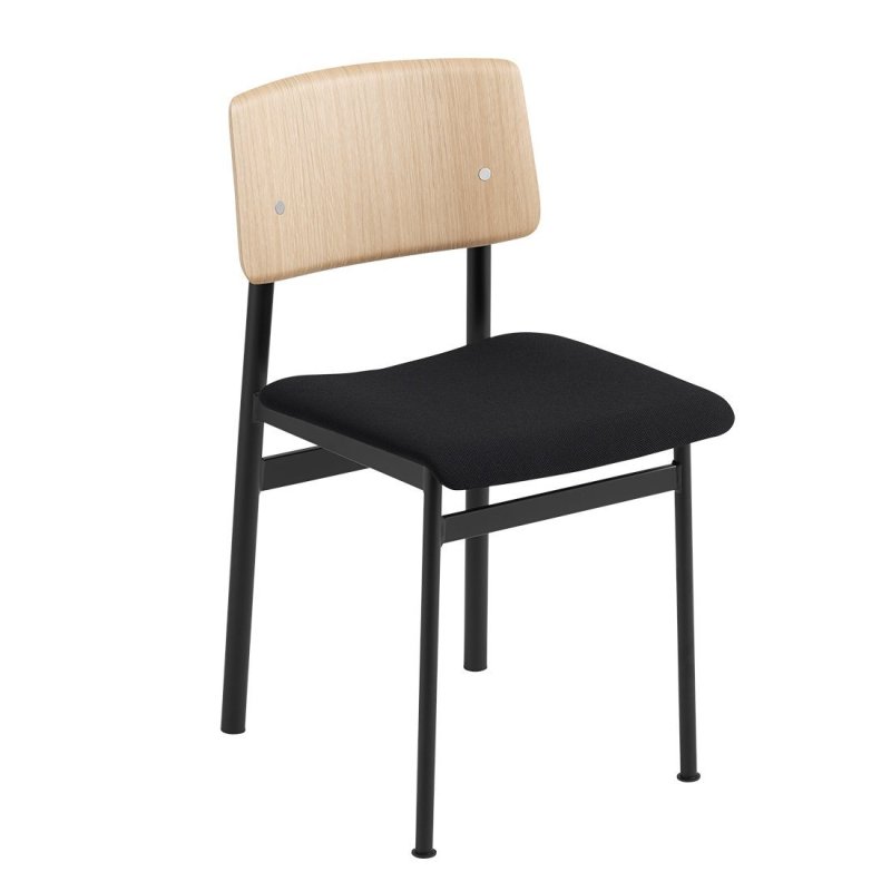 Loft Stoel Gestoffeerd - Muuto Zwart Stof
