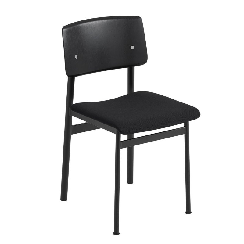 Loft Stoel Gestoffeerd - Muuto Zwart Stof