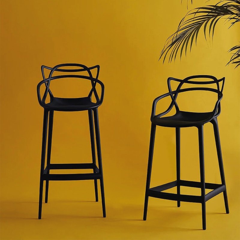 Masters Barkruk - Zwart - Kartell Zwart Kunststof