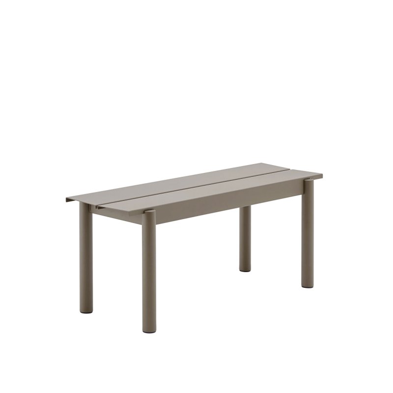 Muuto - Linear Steel Bench Taupe 110 x 34 cm.