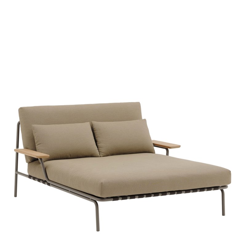 Muuto - Settle Loungebed Ribbed Weave 5 / Taupe - Muuto Bruin