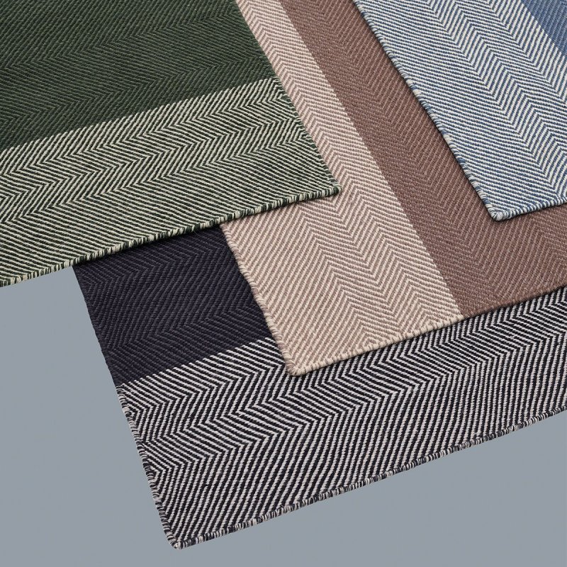 Muuto Varjo Rug - Blauw - Muuto Blauw Stof