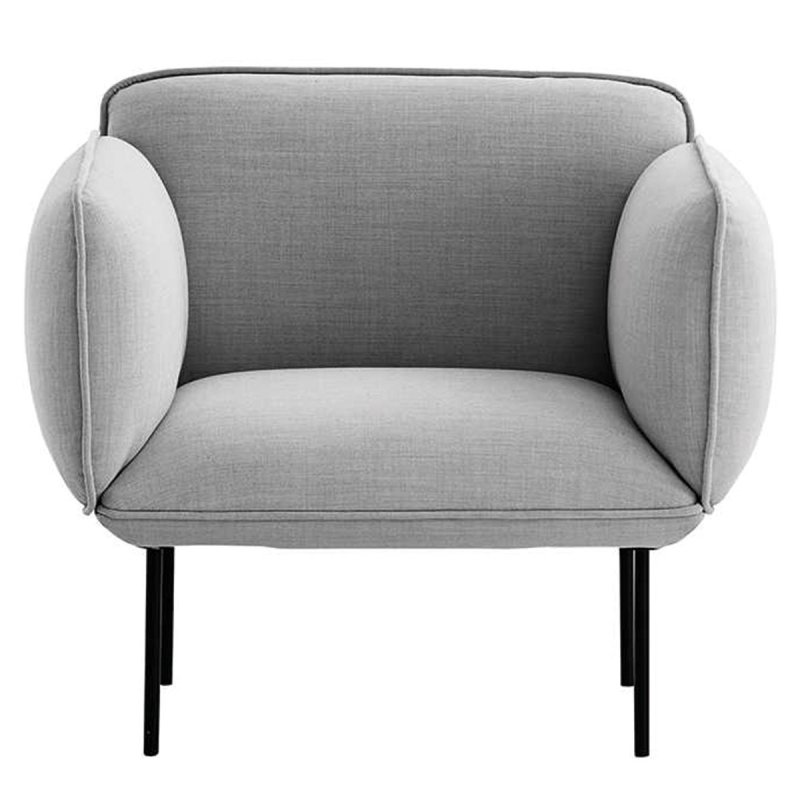 Nakki Fauteuil - WOUD Grijs Stof