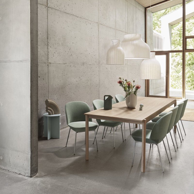 Oslo Eetkamerstoel - Muuto Groen Stof