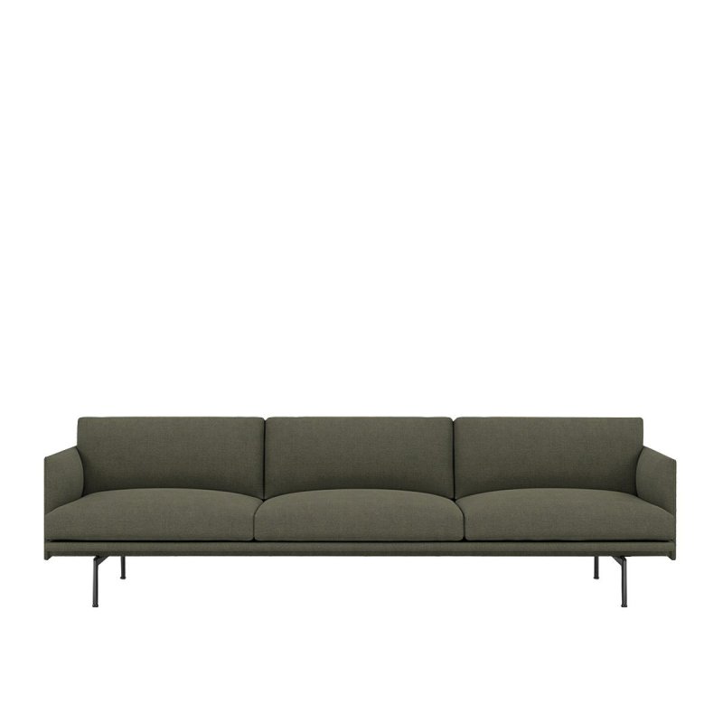 Outline 3,5-zits Bank - Muuto Groen Stof