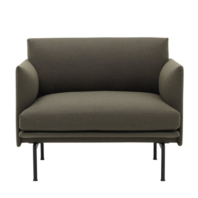 Outline Fauteuil - Muuto Groen Stof