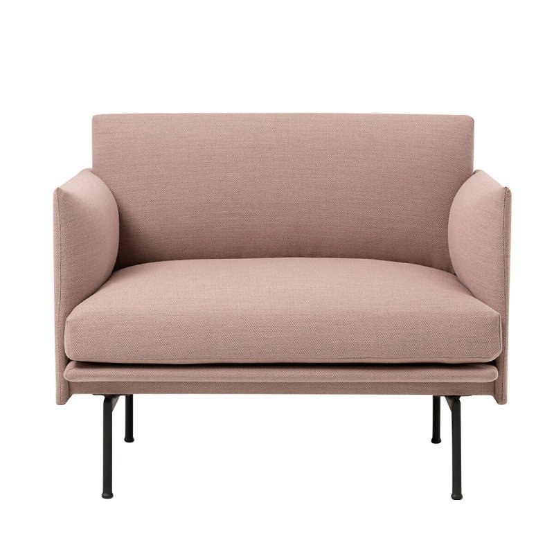 Outline Fauteuil - Muuto Roze Stof