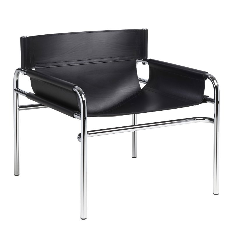 Pastoe - SZ14 Armchair Chrome Saddle Leather Black