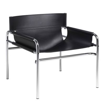 Pastoe - SZ14 Armchair Chrome Saddle Leather Black