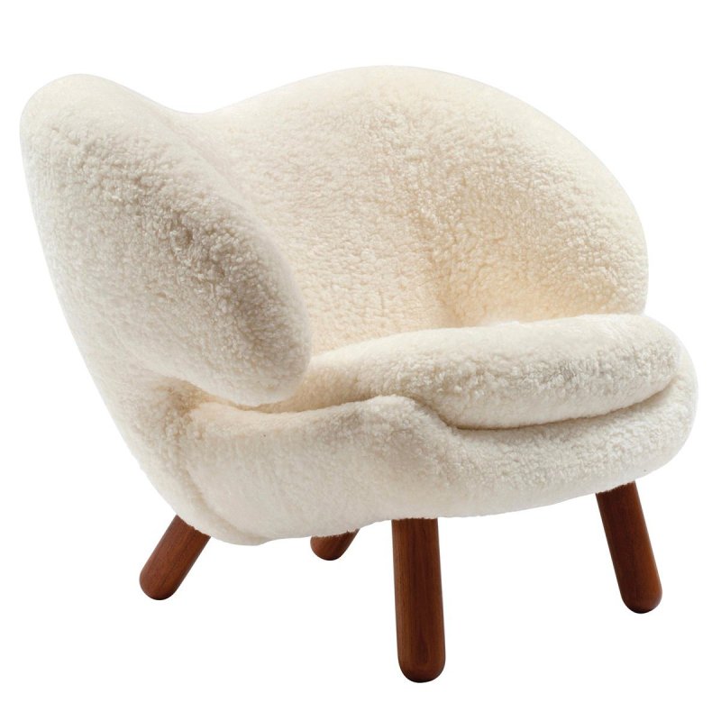 Pelican Fauteuil - House of Finn Juhl Wit Stof