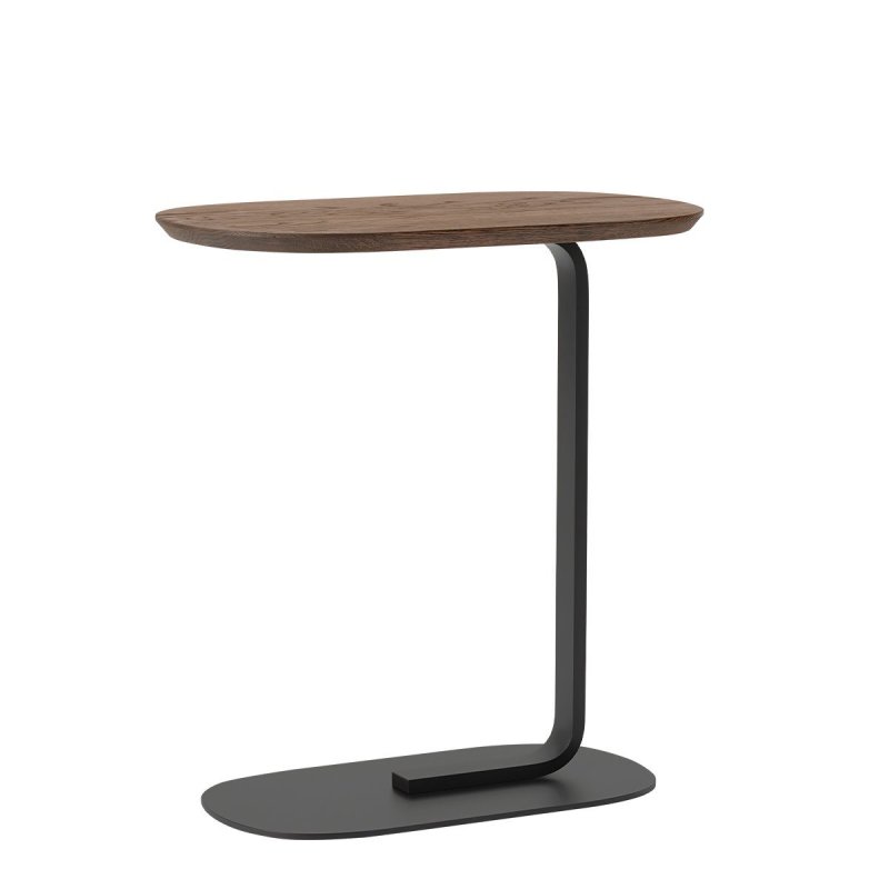 Relate Bijzettafel - Massief Gerookt Eiken / Zwart - Muuto Bruin Metaal