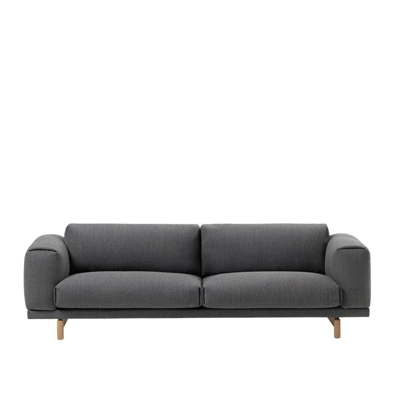 Rest 3-zits Bank - Muuto Grijs Stof