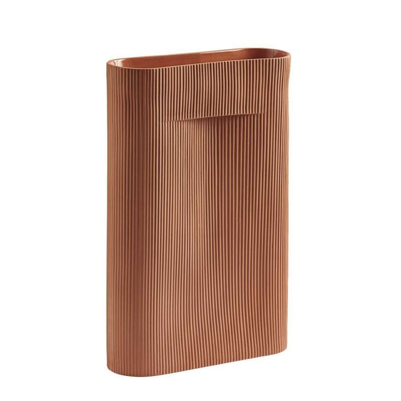 Ridge Vaas - Terracotta - Muuto Bruin Steen