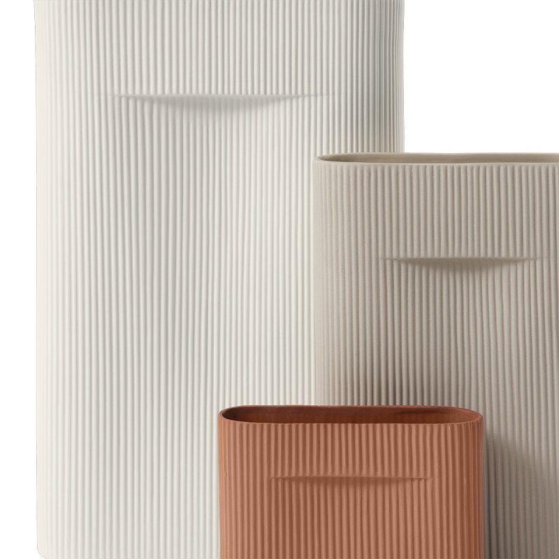 Ridge Vaas - Terracotta - Muuto Bruin Steen