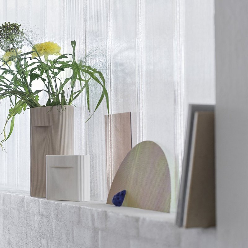 Ridge Vaas - Wit - Muuto Wit Steen