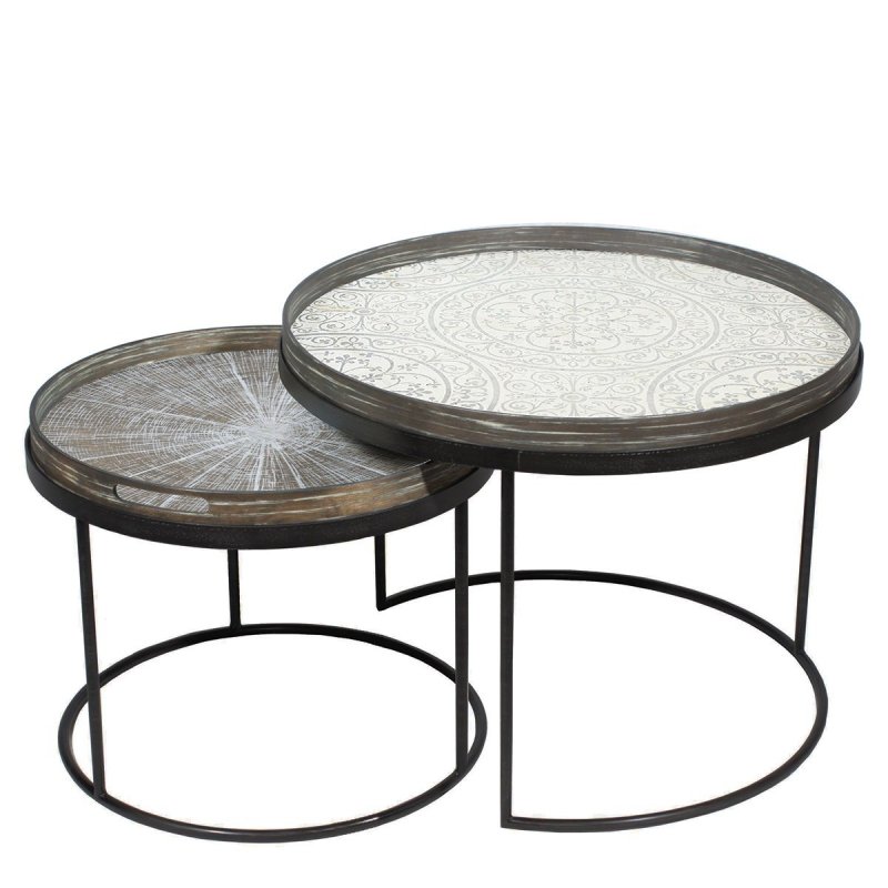 Round Tray Bijzettafel - Ethnicraft Zwart Metaal