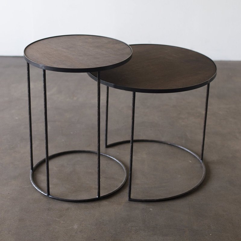 Round Tray Bijzettafel - Ethnicraft Zwart Metaal