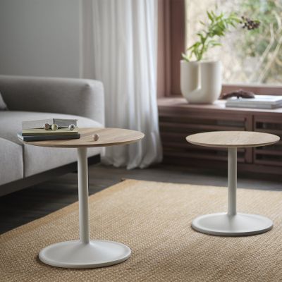 Soft Bijzettafel 48 - Eiken / Wit