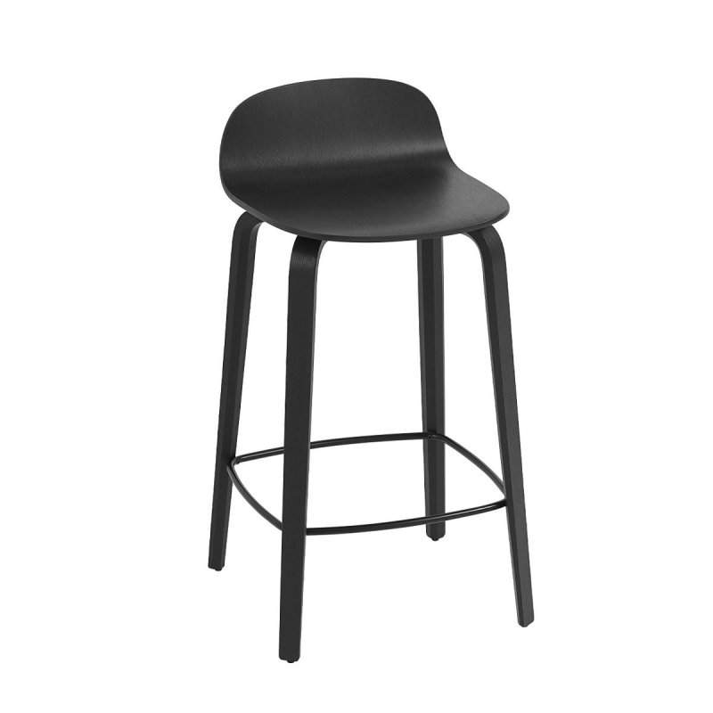 Visu Barkruk Low - Muuto Zwart Hout