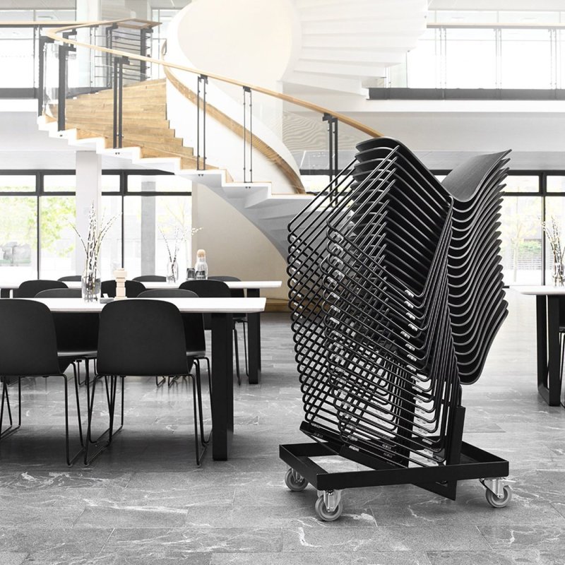 Visu Chair Sled - Muuto Zwart Hout