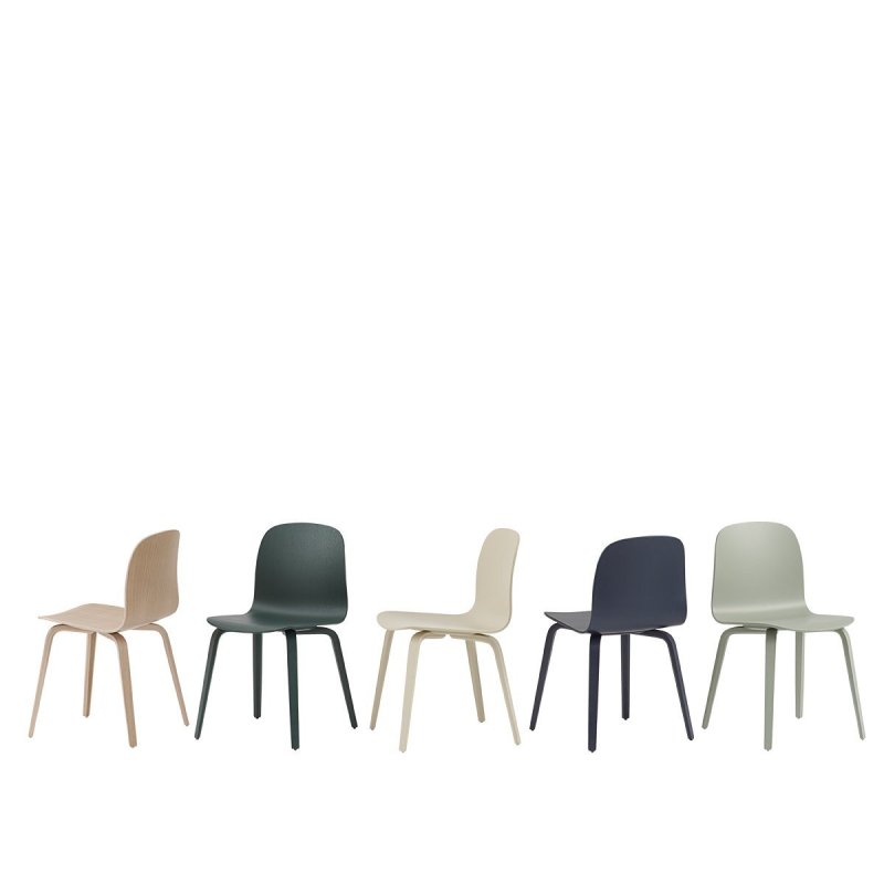 Visu Stoel - Muuto Blauw Hout
