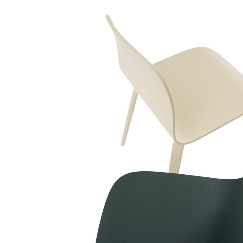 Visu Stoel - Muuto Creme Hout