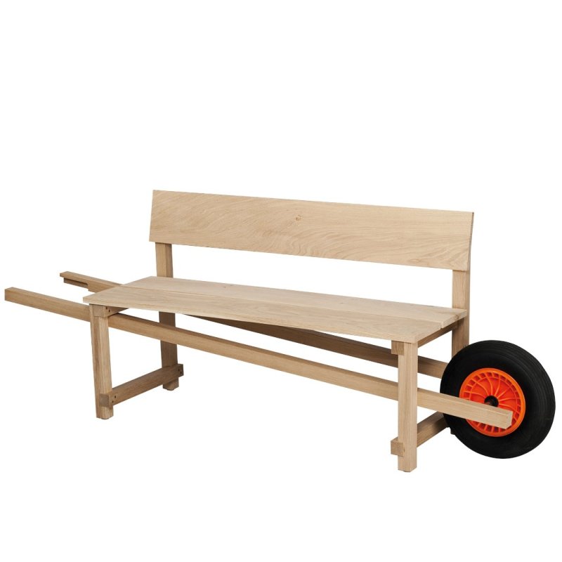 Wheelbench Bank - Weltevree Bruin Hout