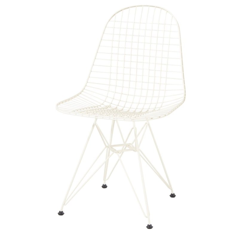 Wire Chair DKR - Vitra Creme Metaal