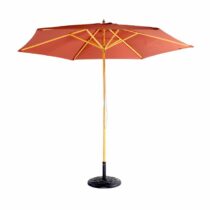 Alice's Garden - Houten Parasol Cabourg - 290m Zonwering Rood Polyester