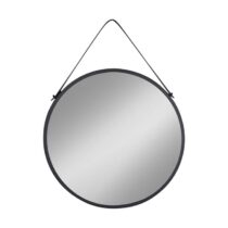 Artichok Sarah ronde wandspiegel zwart - Ø 38 cm Spiegel Zwart Metaal