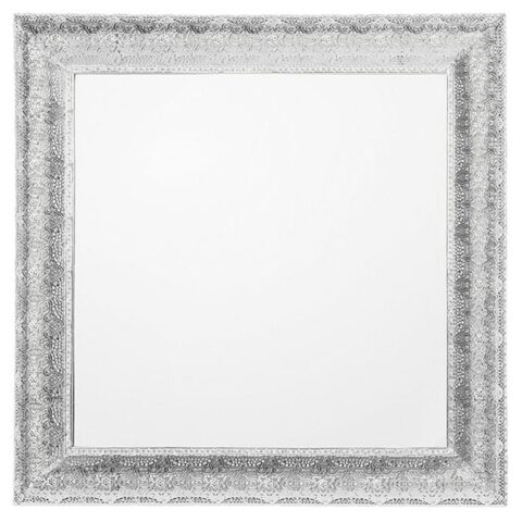 Beliani CAVAN Wandspiegel zilver Spiegel Zilver Metaal
