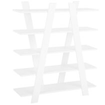 Beliani ESCALANTE Boekenkast met 5 planken wit Kasten Wit Multiplex